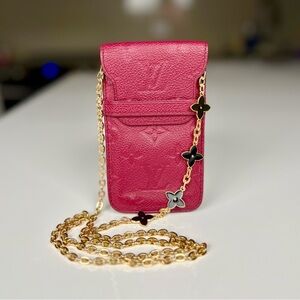 Louis Vuitton Aurore Monogram Empreinte Leather Flap Phone Case